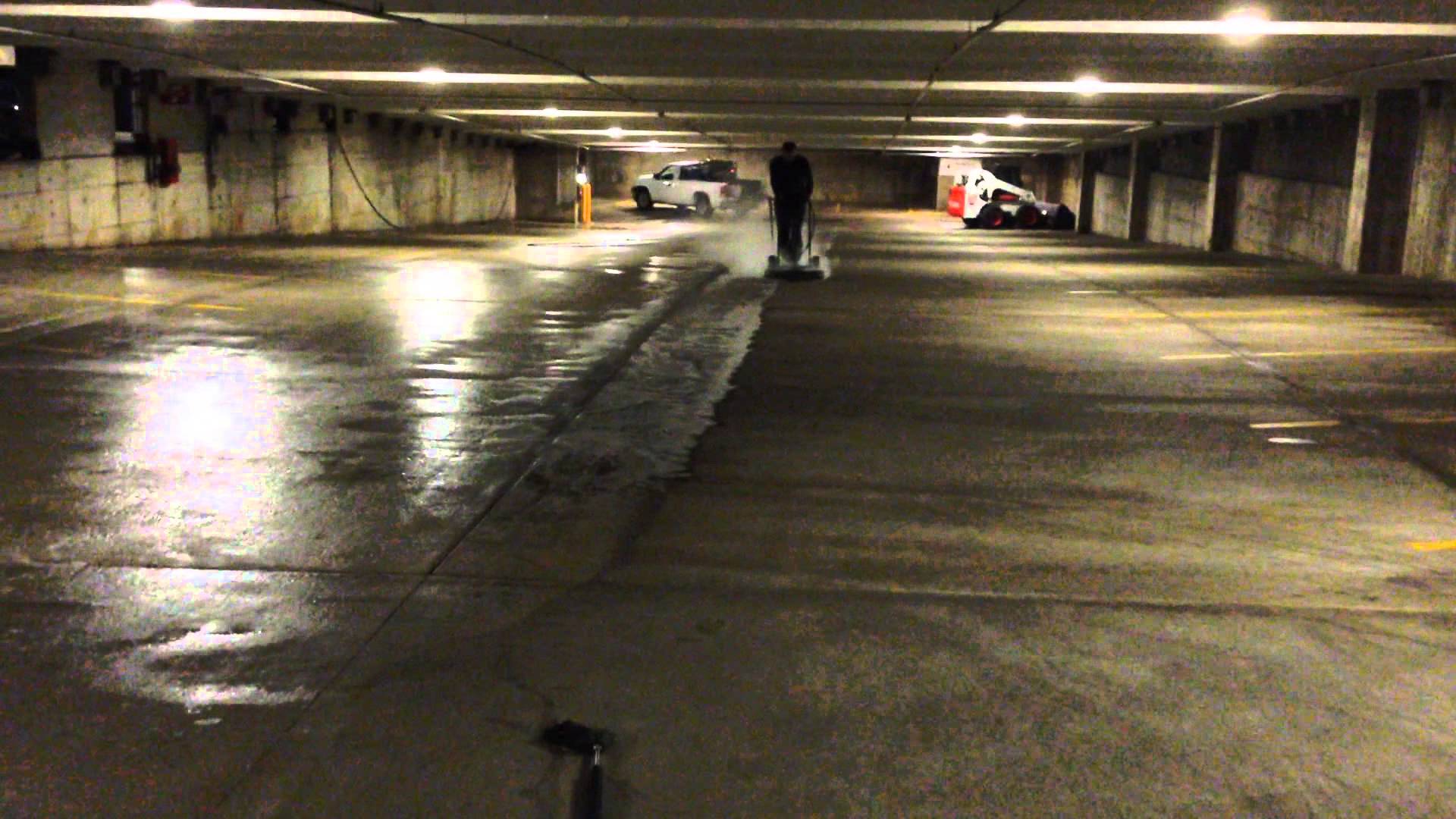 parking garage pressure washing chicago