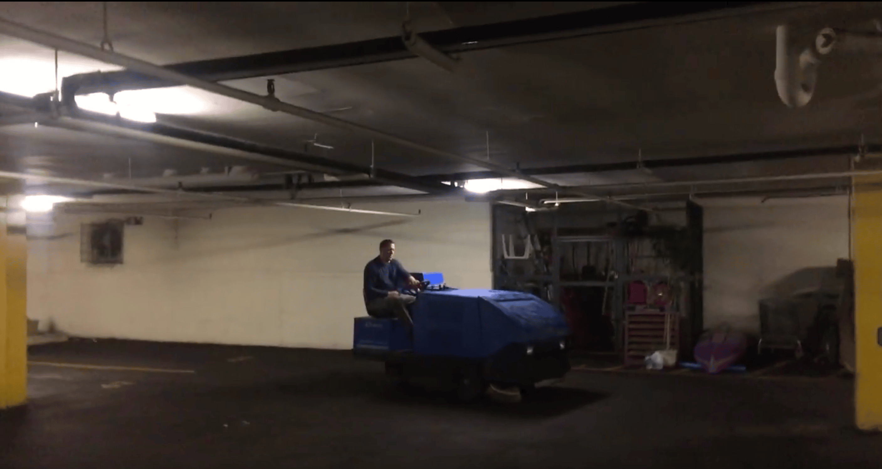 Our Parking Garage Sweeper